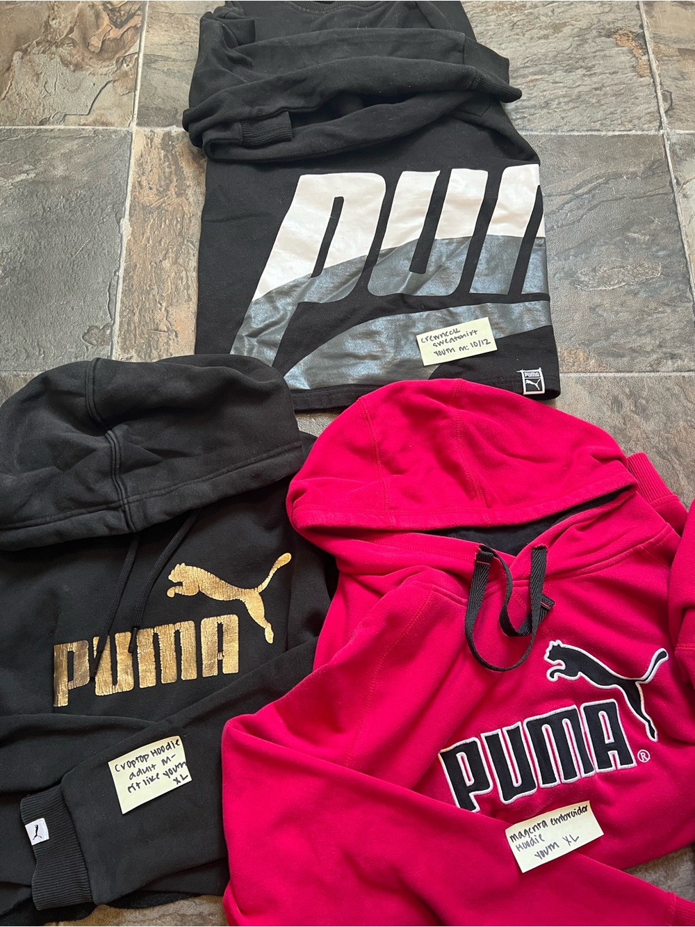 Youth Puma Long Sleeve Bundle! Youth Multi Size! M, L, XL, likely fit women XS/S